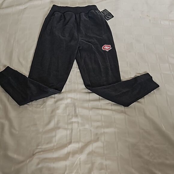 NHL Men's Canadian Montreal Logo Sweatpants Small Gray - Picture 4 of 16